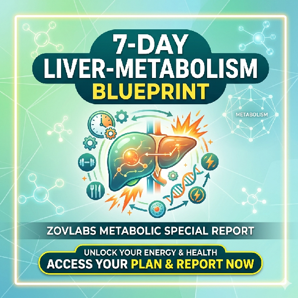 ZovLabs 7-Day Liver-Metabolism Blueprint eBook cover graphic for metabolic weight loss.